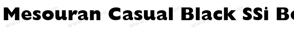 Mesouran Casual Black SSi Bold字体转换